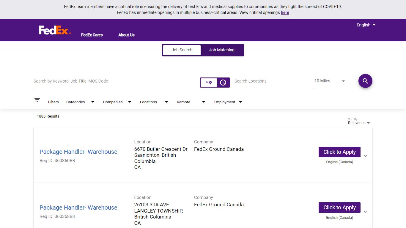 Package Handler Jobs at FedEx